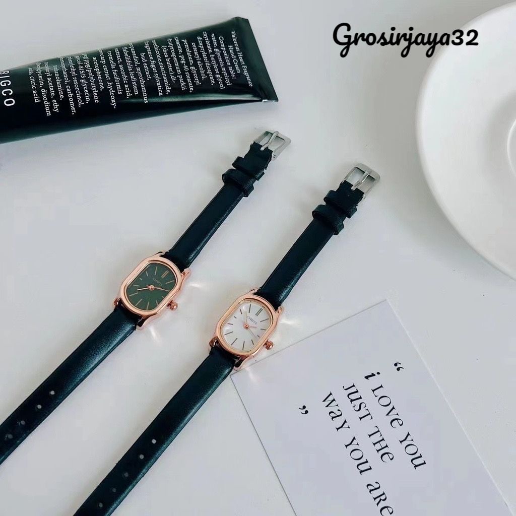 Jam tangan wanita analog Cynara kulit semi/Jam tangan wanita casual fashion Korea