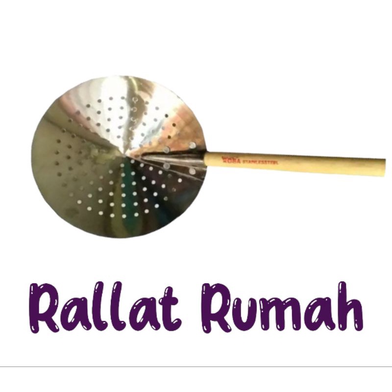 Serokan Penggorengan Gagang Kayu Sedang