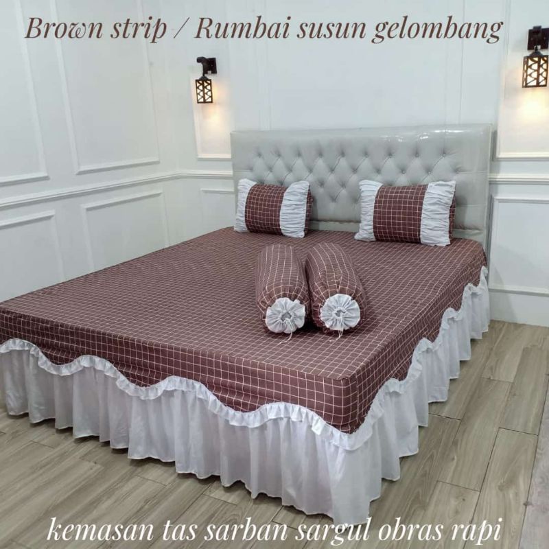 SPREI RUMBAI SUSUN GELOMBANG SIZE 180 X 200