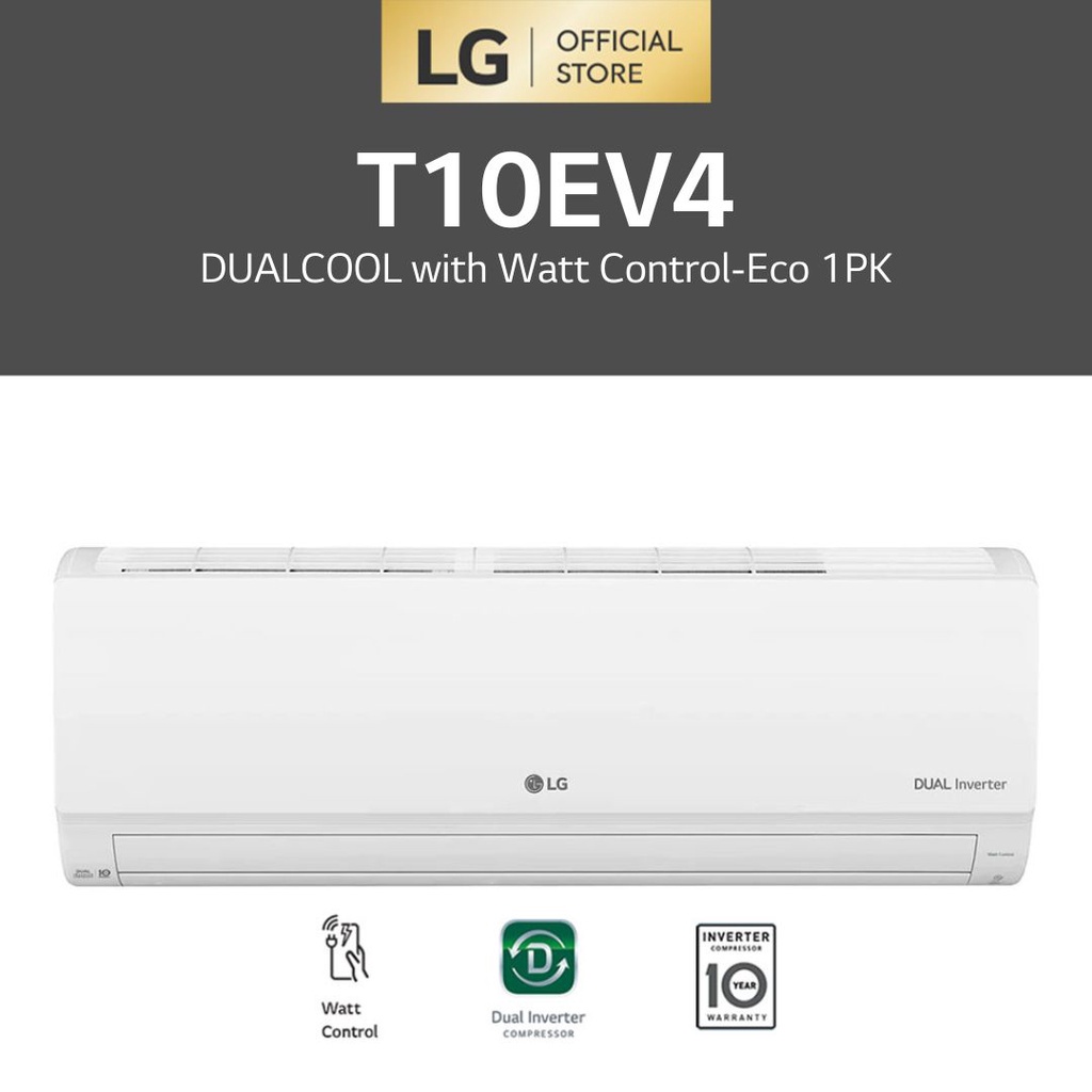 LG AC Inverter Eco T10EV4 (1 PK) (KHUSUS PALEMBANG)