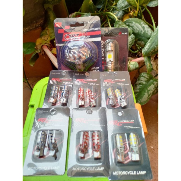 paket lengkap lampu motor lampu depan h6 2sisi projie dan 4biji sen jelly universal