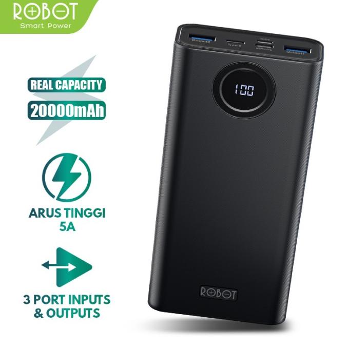 PowerBank ROBOT 20000mah RT23 Quick Charging Powerbank 3 Port Original