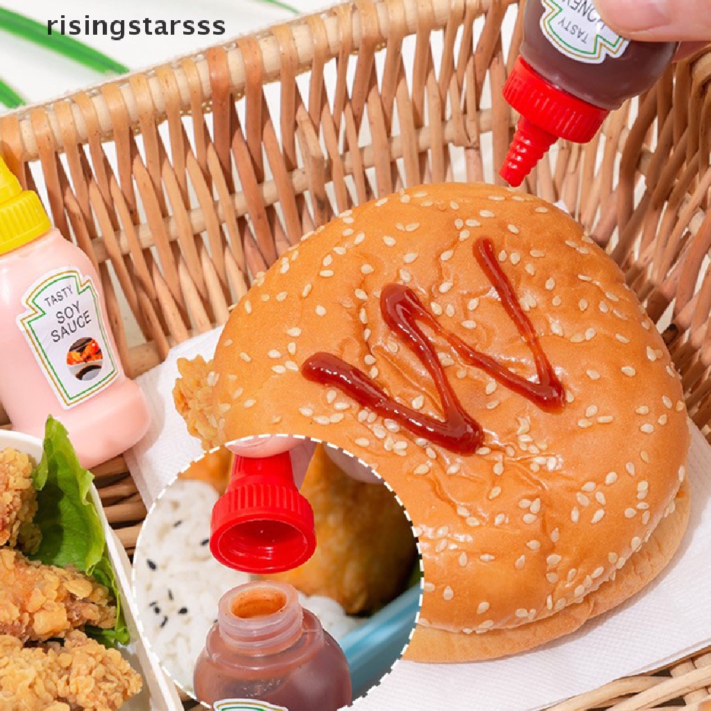 Rsid Span-new 3PCS/2PCS Botol Saos Bumbu Mini Portable Botol Kecap Tomat Wadah Saus Salad Untuk Bento Lunch Box Toples Dapur Jelly