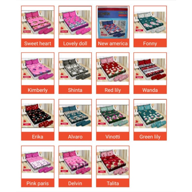 Sprei bonita no 1 uk 180x200 cm motif 4