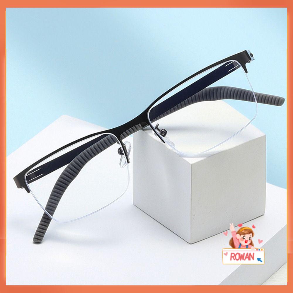 R-flower Business Kacamata Baca Pria Wanita Frame Klasik Vintage Anti-Blue Light