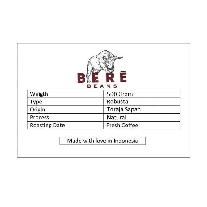 

Kopi Robusta Toraja Sapan 500 Gram Bubuk Biji Giling Coffee Bean Beans