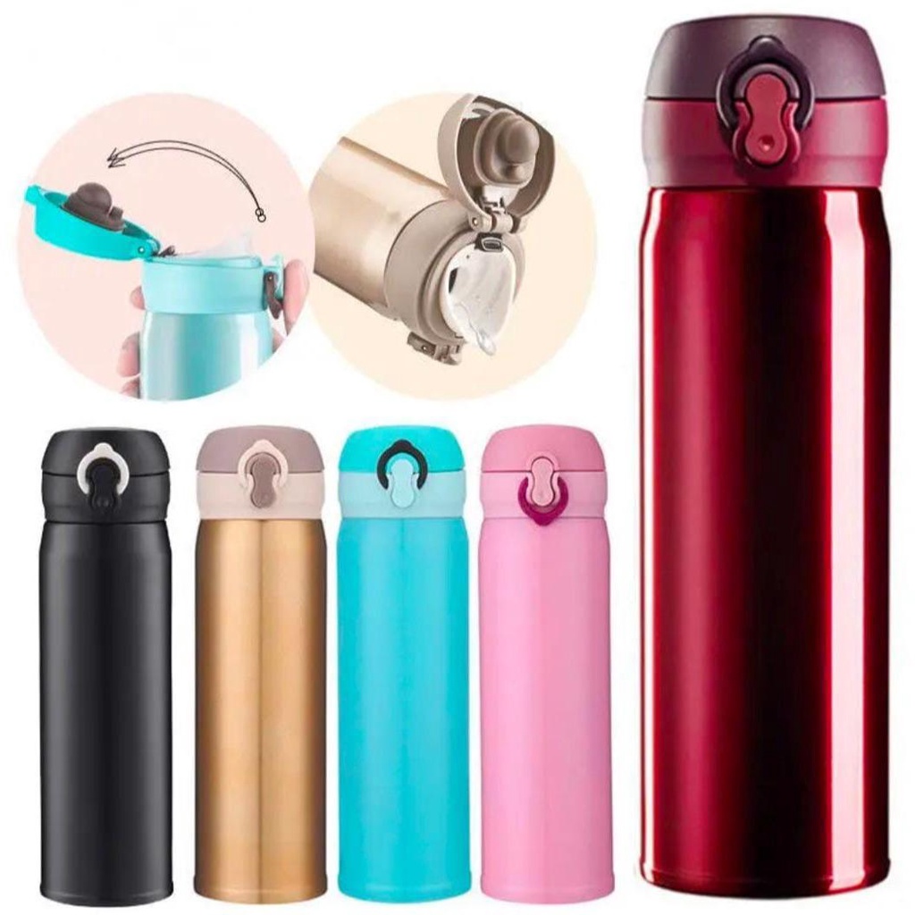 Jual Thermos Botol Air Panas Thumbler Kancing Polos Shopee Indonesia