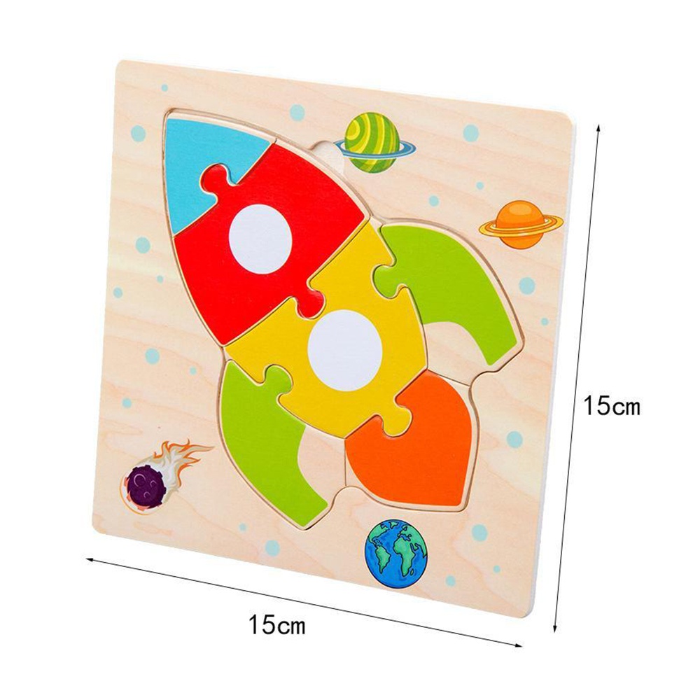 JCHO 15cm Puzzle kayu hewan lucu jigsaw puzzle