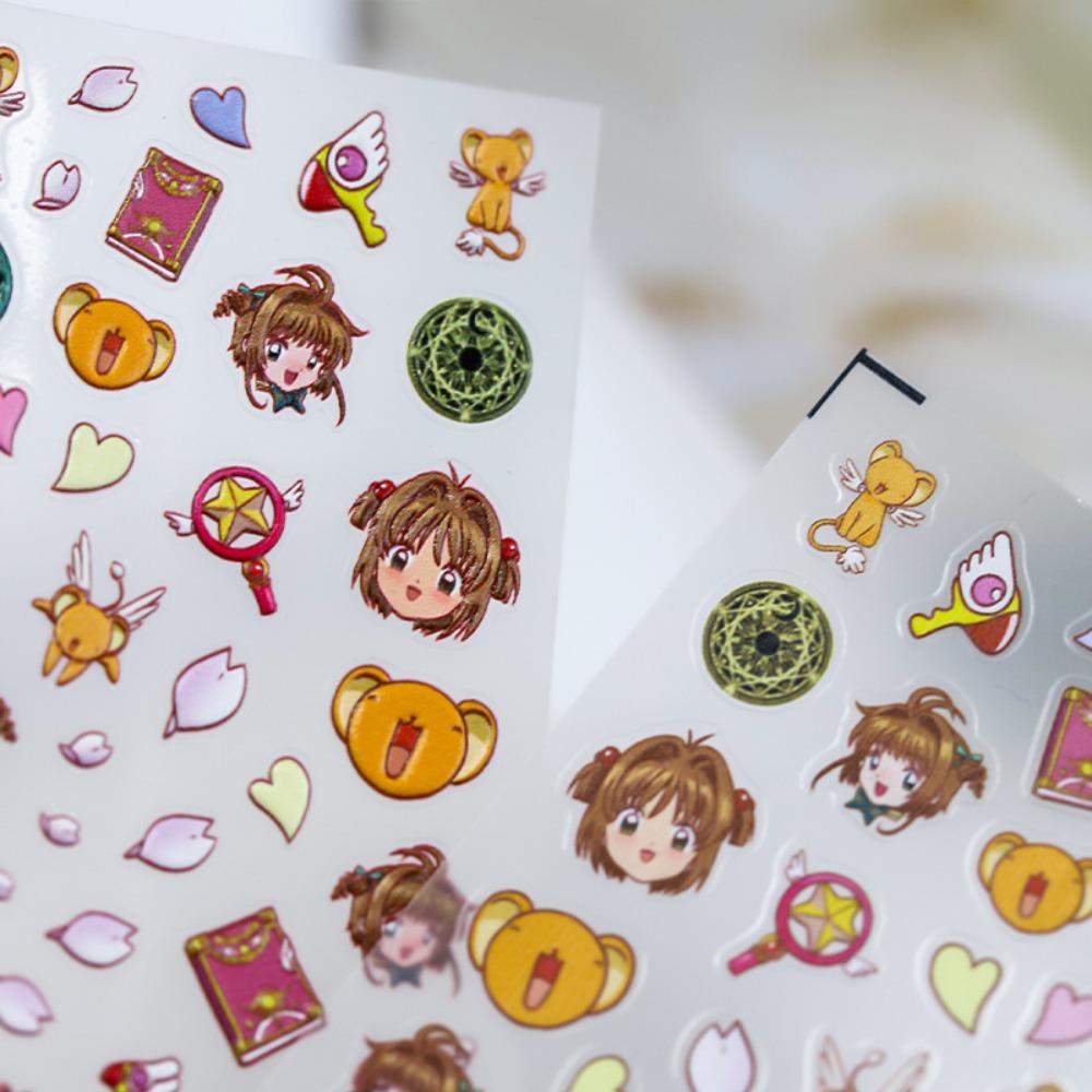 Mxbeauty Kartun Stiker Kuku Fashion Perekat Diri Kartu Captor Sakura Mainan Strawberry Bear Badut Nail Art Dekorasi