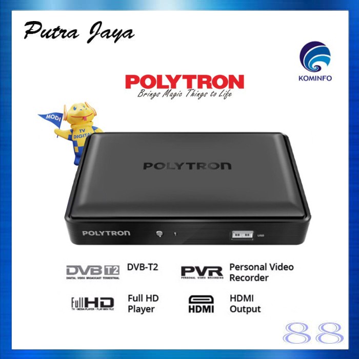 Polytron Set Top Box PDV-620T2 / PDV 620T2 DVB T2 TV Digital CUCI GUDANG