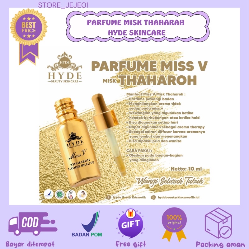 MISK THAHARAH HYDE SKINCARE||HYDE PARFUME PREMINIM||PARFUME MISS V HYDE||MISK THAHAROH HYDE BEAUTY S