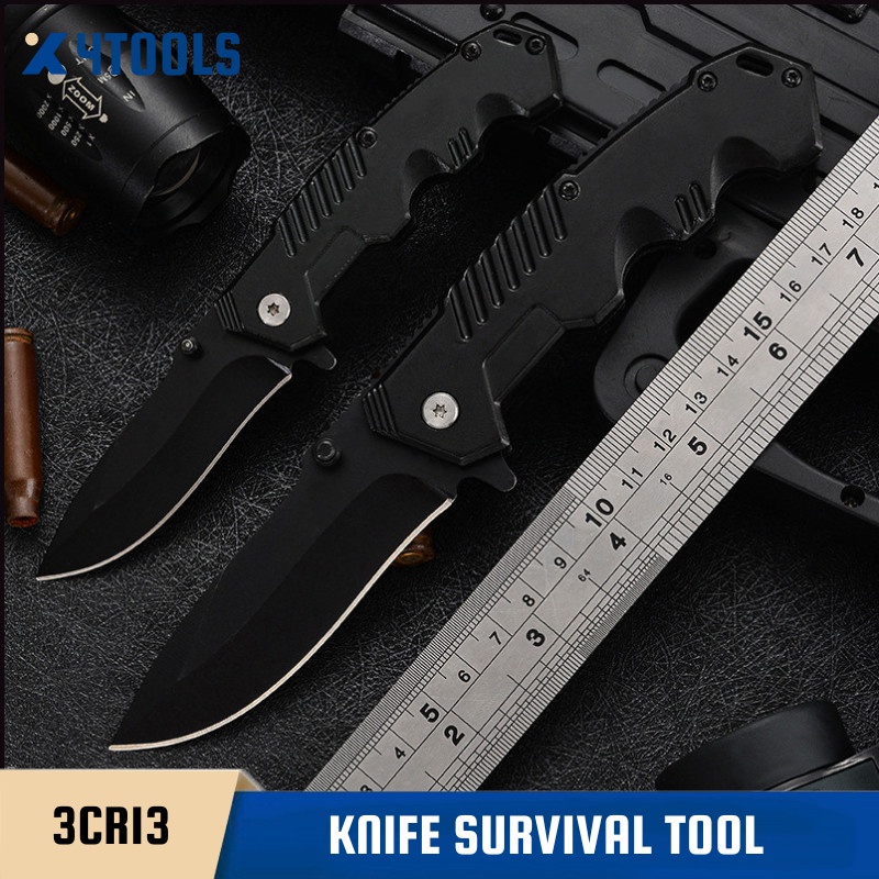 Pisau Lipat Mini Tactical Knife Pisau Outdoor Survival Multifungsi