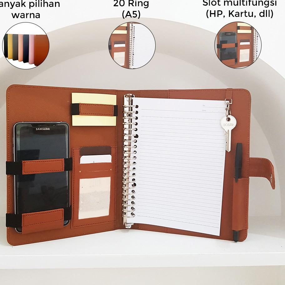 

New Binder Polos A5 20 Ring Antimainstream Binder Eksklusif A5 20 Ring Multifungsi 7 Warna ジ
