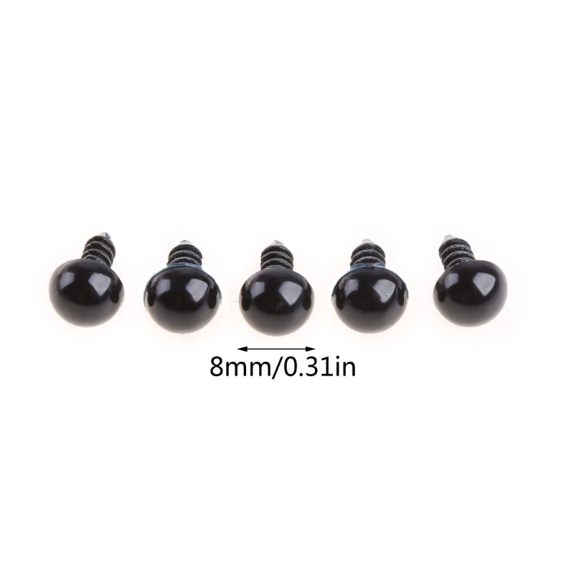 Mary 20pcs Mata Pengaman Plastik Hitam 6-20mm Untuk Teddy Bear/Boneka/Mainan Hewan/Felting
