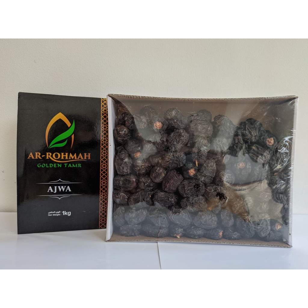 

KURMA AJWA AR-ROHMAH 1KG / KURMA HITAM / KURMA NABI 100% ORI BERGARANSI