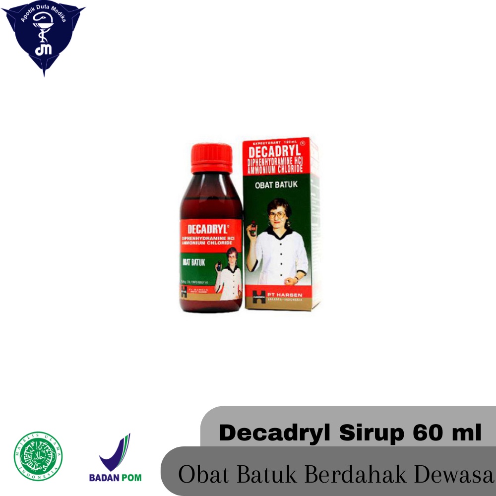 Decadryl Expectorant Sirup 60 ML/Obat Batuk Berdahak Dewasa/Flu Alergi Dewasa