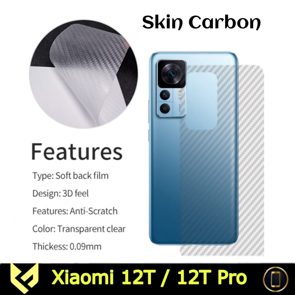 PROMO PAKET 3IN1 Screen Guard For XIAOMI 12T / 12T PRO Free Tempered Glass Camera &amp; Skin Carbon Anti Jamur | Ceramic Anti SPY Anti Blue light Anti Glare  Matte