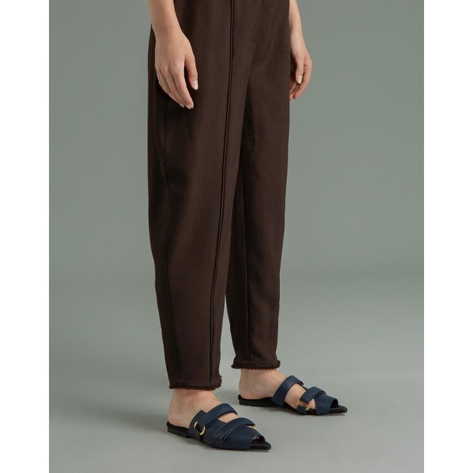 Mader Open Toe Mules - Velcro Navy