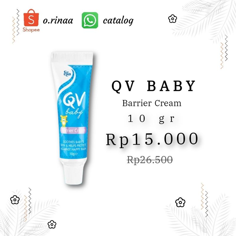 Jual QV Baby Barrier Cream 10 gr Shopee Indonesia