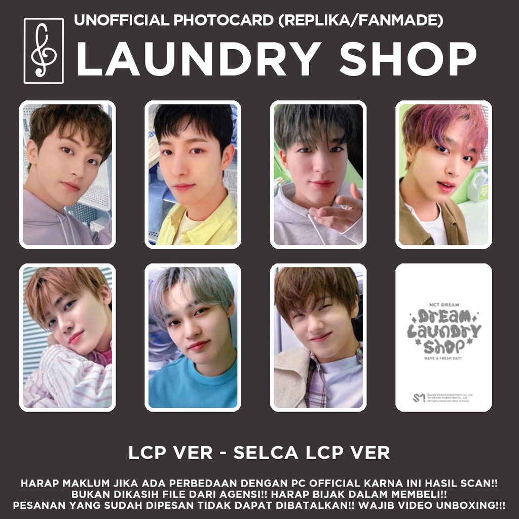 [REPLIKA NCT DREAM] PHOTOCARD LAUNDRY SHOP UNOFFICIAL