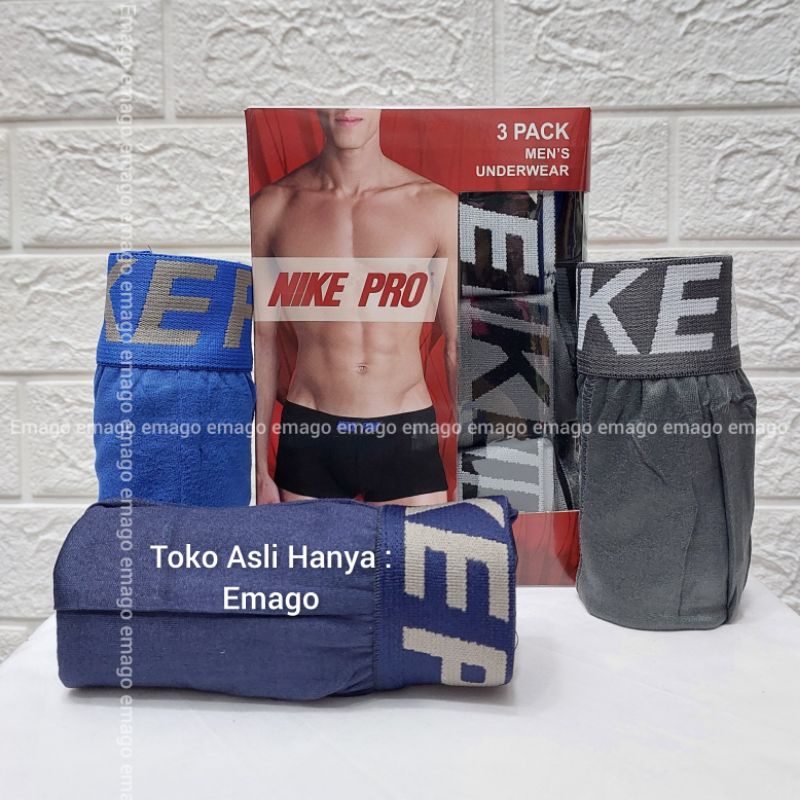 Pakaian Dalam / 1 Box isi 3pcs Celana dalam pria Nikke Proo / CD pria Boxer / Celana dalam Import