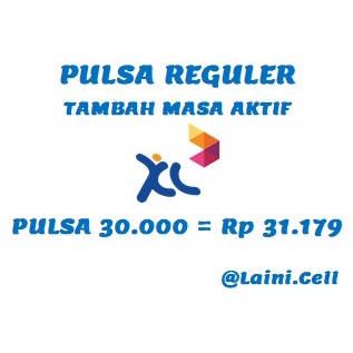 Pulsa Reguler XL 30K 30RB 30ribu 30.000 30000 Tambah Masa Aktif