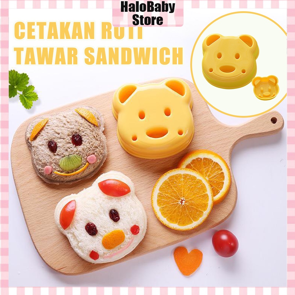 Halo Baby Cetakan Pemotong Roti Sandwich/Cetakan Roti Bear DIY Model