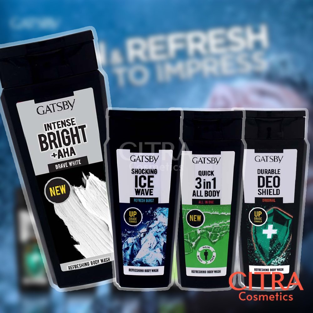 Citra Cosmetic - Gatsby Refreshing Body Wash Reguler - Sabun Mandi Untuk Pria Body Wash Botol Origin
