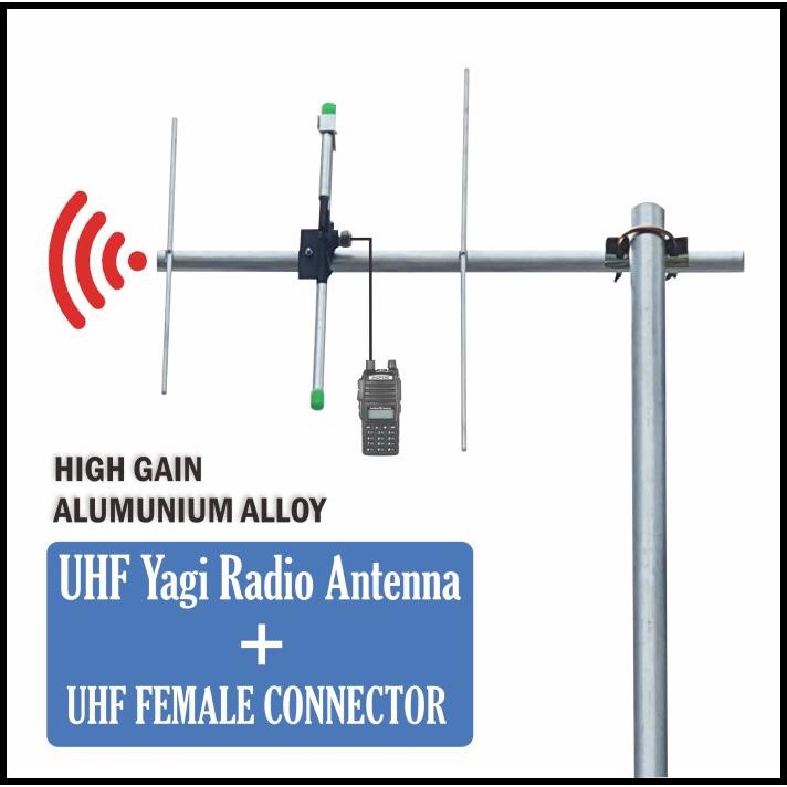 Promo Antena Yagi High Gain Pengarah Jarak Jauh Baufeng Icom Alinco Ht Rig