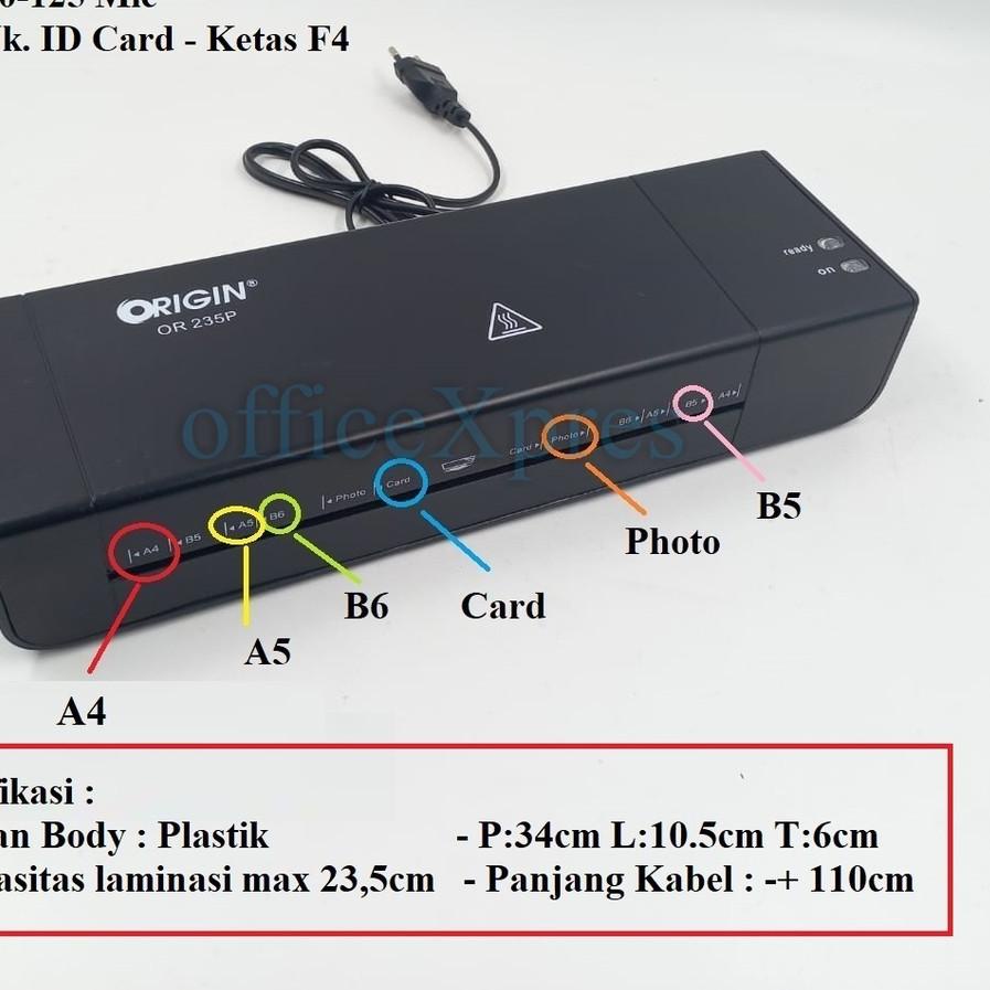 

Cuma Di Sini Mesin Laminating A4 / Laminating F4 / Laminator Machine ID Card OR235P