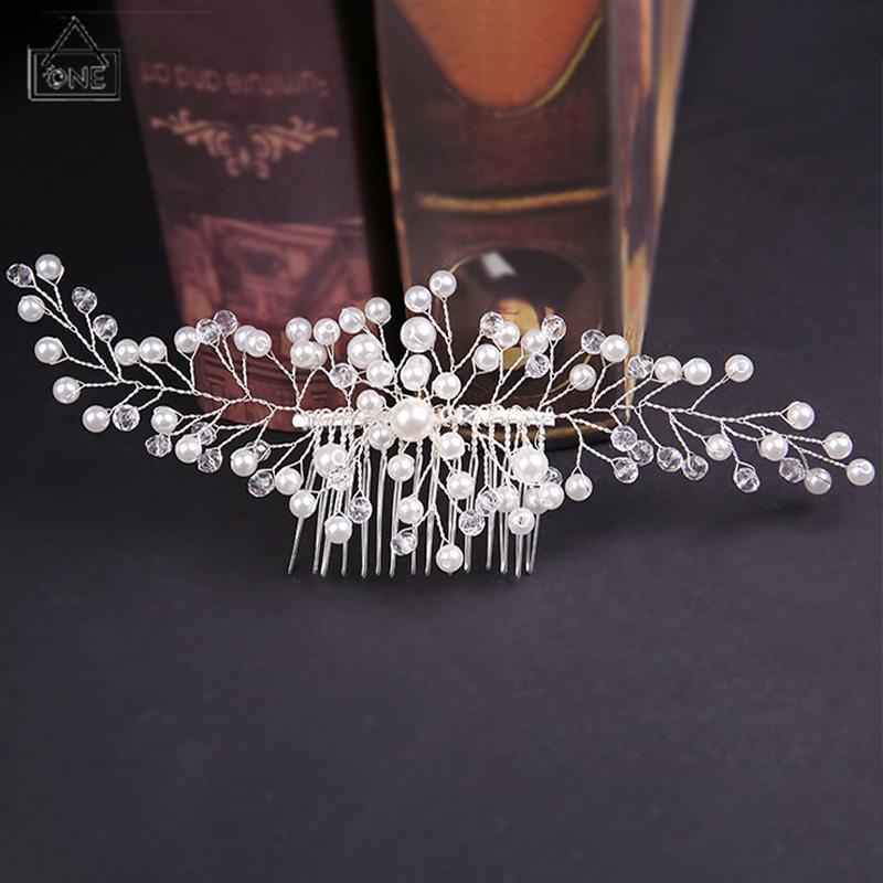 COD❤️Hairpin Tusuk Konde Bunga Korea Wanita Dan Anak Klip Samping Kartu Rambut Kristal Mutiara Aksesoris Pernikahan Hiasan Kepala Bridal Wedding Hair Comb