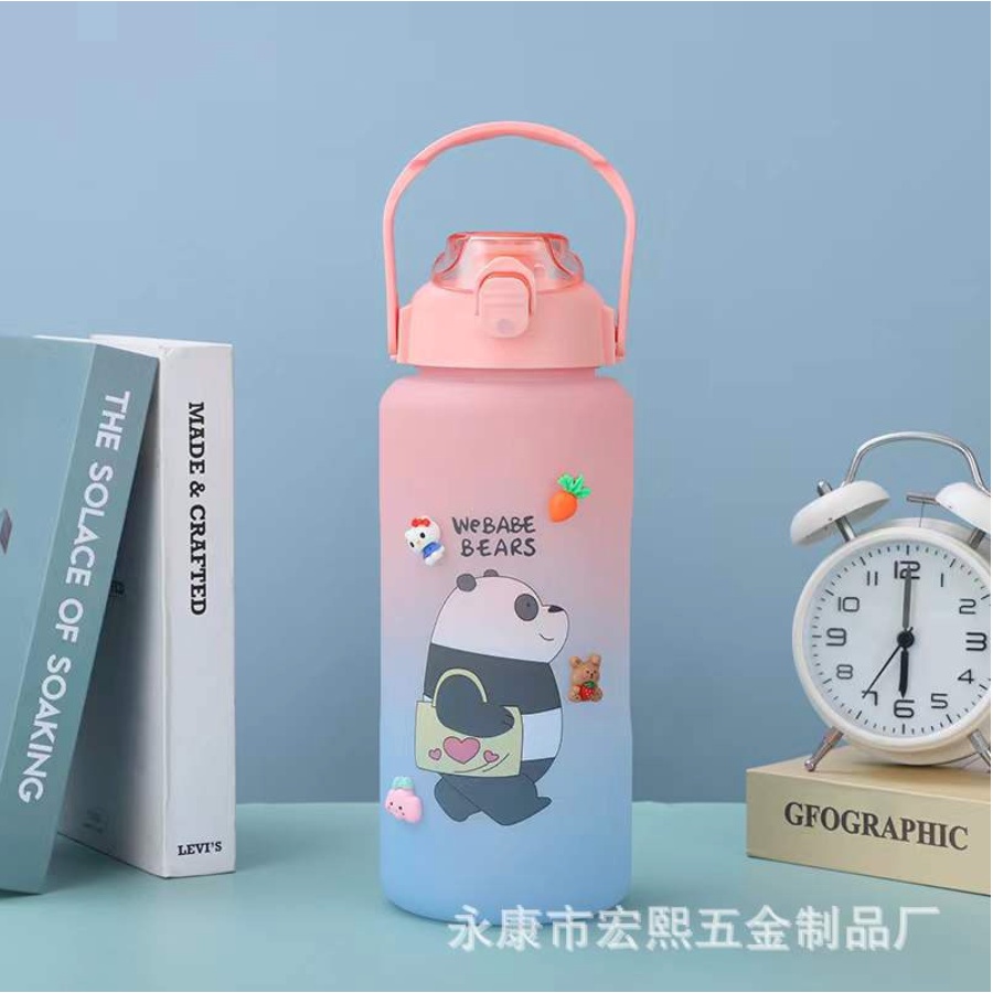 Botol Minum 2 Liter Karakter Motif Botol Minum Viral Botol Pelangi Gradasi Botol Minum Motivasi