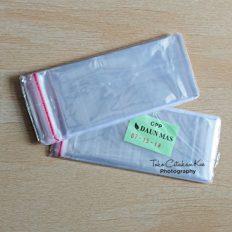 Plastik Opp Seal Lem Opp Uang / Kue / Opp Lem Ukuran 7x15
