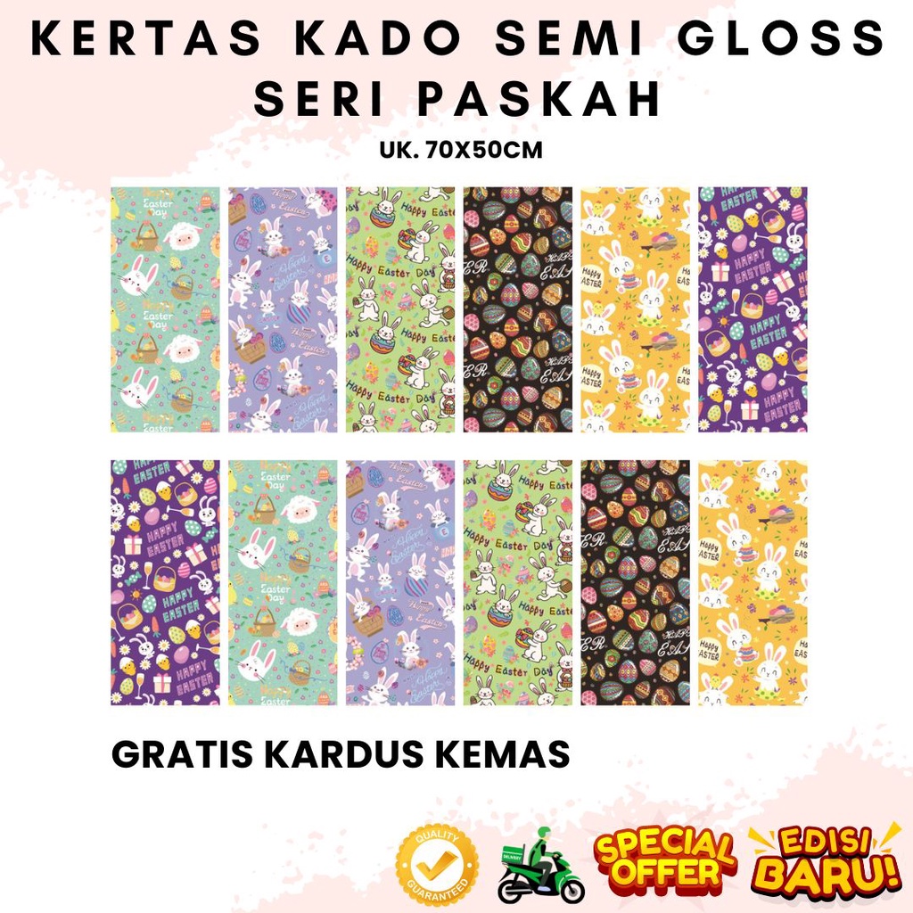 

Kertas Kado Wrapping Paper Motif Paskah / Easter