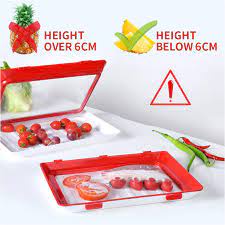 Vacum Tray Food Wadah Plastik Wrap Vacuum Tempat Penutup Makanan Silikon Tray Penyimpan Makanan Food Fresh Praktis