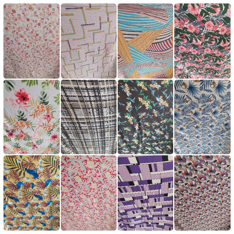 kain katun silky motif / kain rayon silk serat tebal