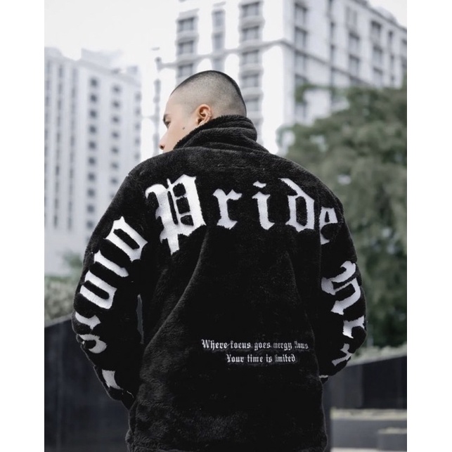 SHERPA JACKET BULU DOMBA JACKET SHERPA V1 BLACK POCKET BLACK SHERPA JACKET WON CREAM WANITA UNISEX P