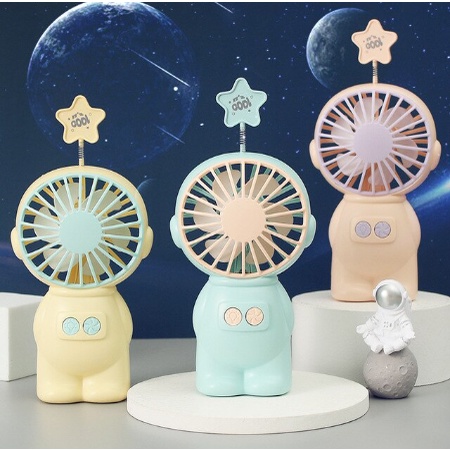 KP028 Kipas Angin Mini Portable Astronot Cute Fan Genggam LED / Mini Fan Astronout / Mini Fan