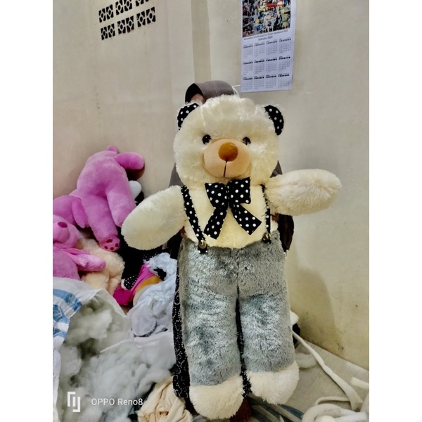 Boneka Beruang Tedy Bear Rainbow Ukuran Jumbo Extra Large Kain Bulu Rasfur Label SNI