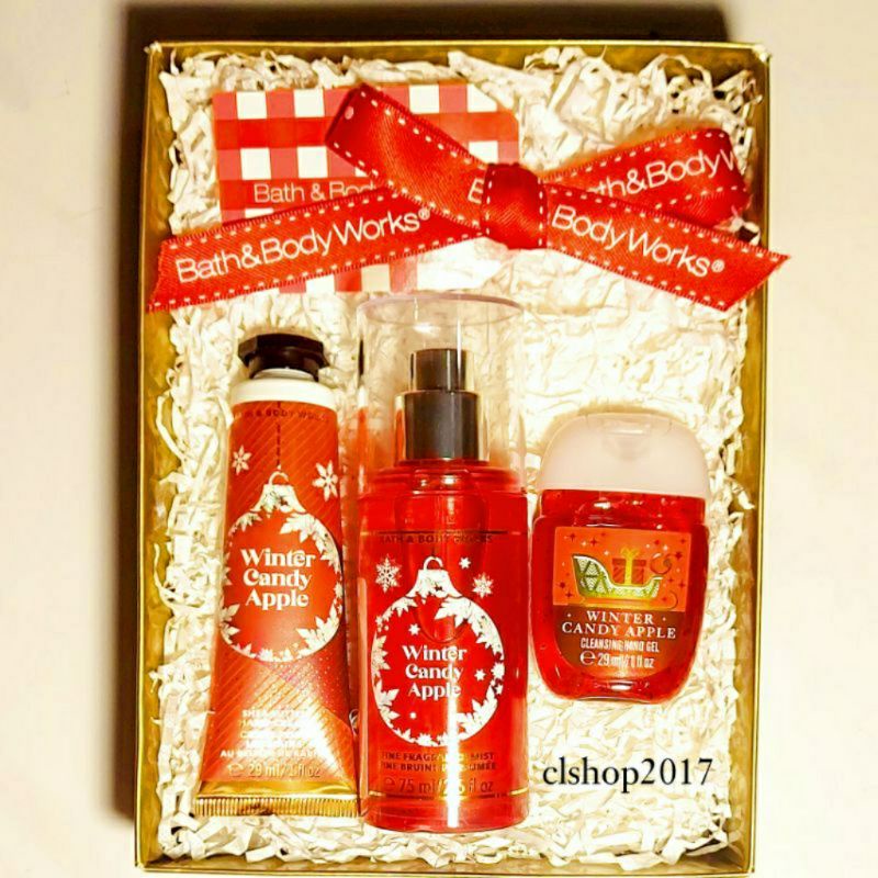 BBW WINTER CANDY APPLE GIFT SET BATH &amp; BODY WORKS