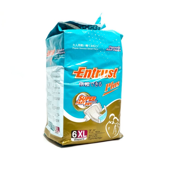 

BAGUS ENTRUST DIS ADULT DIAPERS XL 6'S