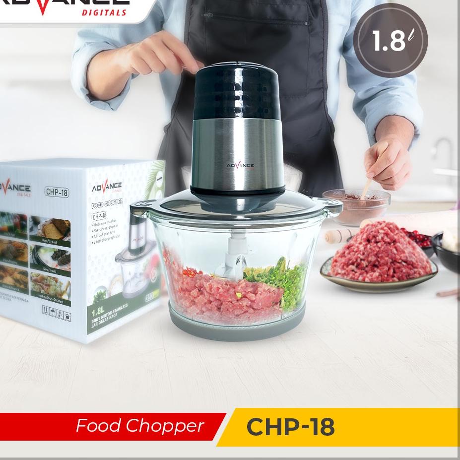 ☂Bestseller♫ READY STOCK ADVANCE Food Chopper Blender CHP-18 Sayur Chopper 1.8L 350W Blender Daging 