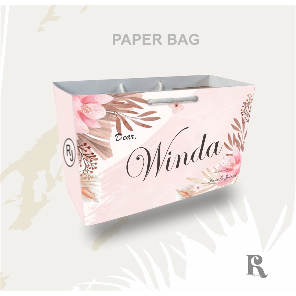 

PAPERBAG / TAS KERTAS 2 SISI Custom Bridesmaid 30x6x20 Custom Bag Paper [ PO ]
