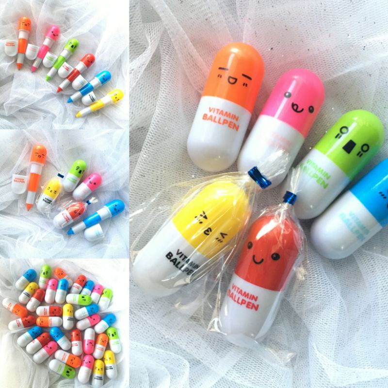 

ready 10 (sepuluh) pcs Pena pulpen kapsul vitamin