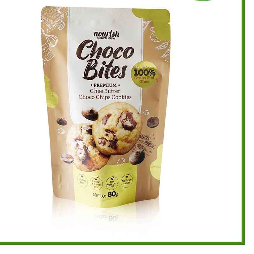 

7.7 HARGA GROSIR Choco Bites - Premium Gluten Free Ghee Butter Choco Chips Cookies 80gr