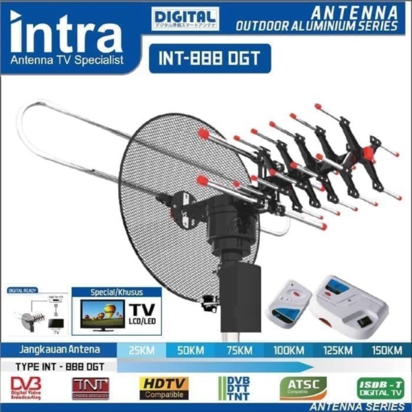 Jual ANTENA TV DIGITAL REMOT INTRA INT 888 DGT ANTENA LUAR Diskon