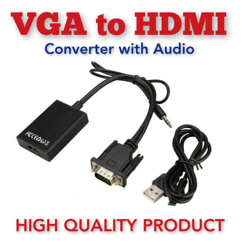 Converter VGA to HDMI plus Audio / VGA male to HDMI female