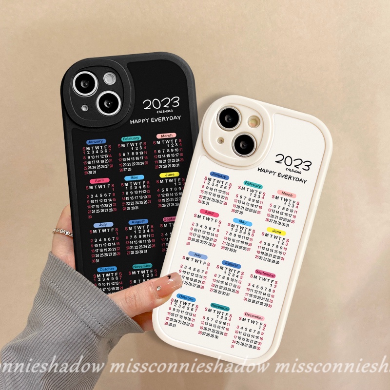 Case Kalender 2023 Redmi A1 9 9A 10 10A 9T 10C 9C NFC Mi12 11 Lite 11T Pro Note 11 8 9 10 11Pro Plus 10s 11s 10Pro 9Pro 9s 8Pro PO CO F4 K40s M3 X3 NFC Couple Cover Belakang TPU Lembut