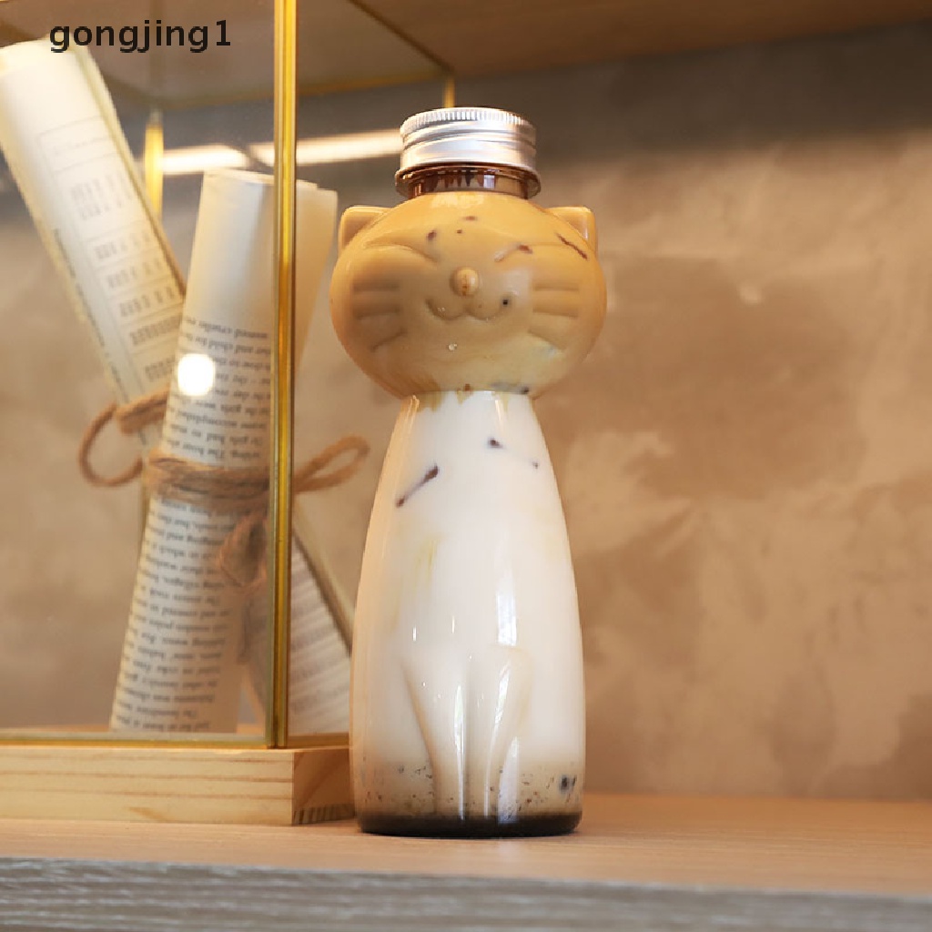 Ggg Botol Jus Homemade Desain Kucing Botol Minuman Botol Juice Botol Jus Minuman Jus Transparan Botol Teh Susu Minuman Dingin Milk Tea Juice Sealed Cap Bottle ID