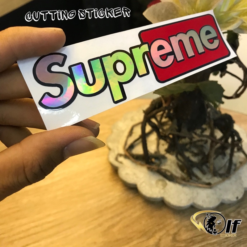Sticker cutting stiker motor stiker mobil Supreme